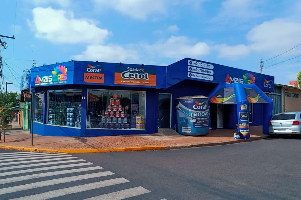 Fachada da A Mais Cores em Bauru